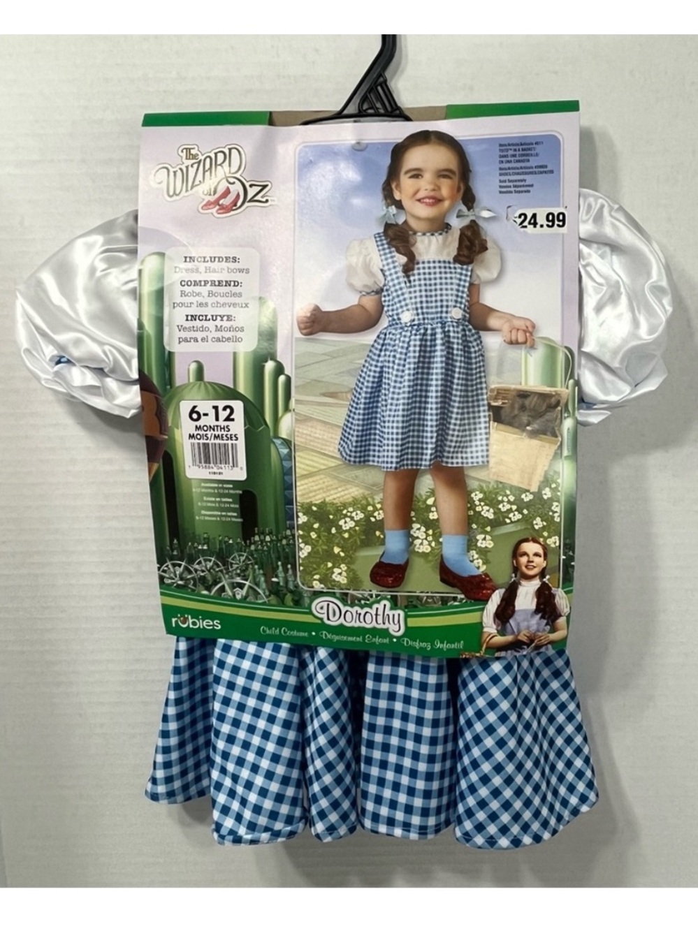 RUBIES The Wizard of Oz Dorothy child size costume 6-12 months NWT dress up